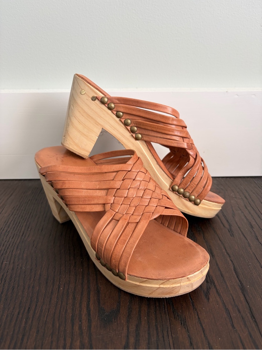 Beek Woven Leather Clog Sandals from Free People